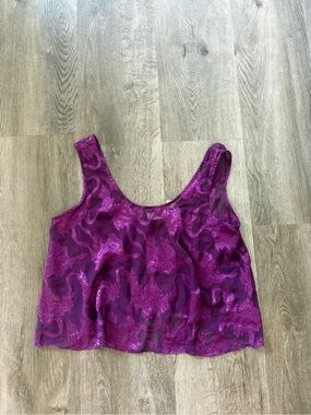 Victoria's Secret Purple Lace-Overlay Camisole